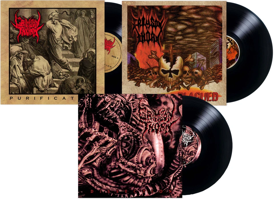 CRIMSON THORN 3-LP VINYL BUNDLE Plagued/Dissection/Purification - Image 1 of 1