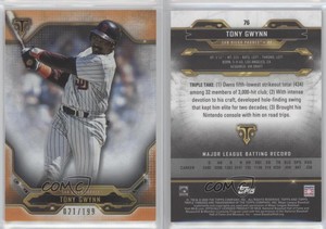 2020 Topps Triple Threads Amber /199 Tony Gwynn #76 HOF
