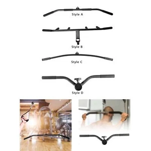 LAT Pull Down Bar Cable Attachment for Weight Lifting Workout Bodybuilding - Picture 1 of 37