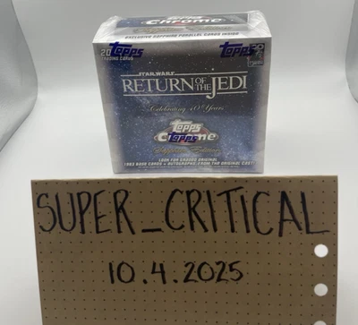 Topps 2023 Star Wars Chrome Sapphire Edition Return of the Jedi Hobby Box SEALED - Image 1 of 4