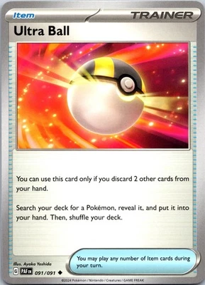 Ultra Ball 091/091 Uncommon Scarlet & Violet Paldean Fates Near Mint Pokemon TCG - Image 1 of 2