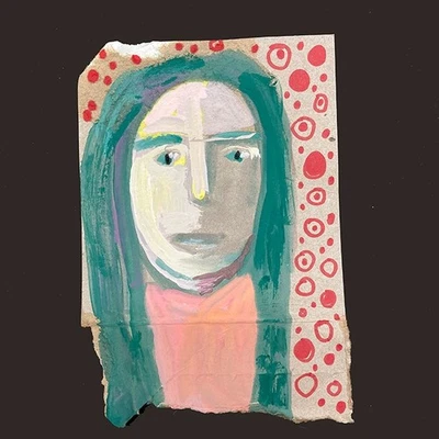 Portrait Painting Woman Painterly Expressive Naive Raw Outsider Art Miz Katie - Image 1 of 4