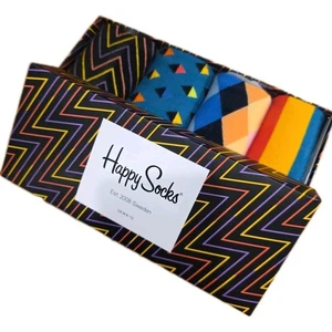 HAPPY SOCKS  BOXED SET OF 4 PAIRS OF CREW SOCKS, 8-12 - Picture 1 of 6