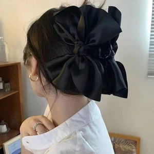 Double Side Bow Hair Clip Large Shark Clip Fashion Hairpin Hair Accessories - Picture 1 of 5