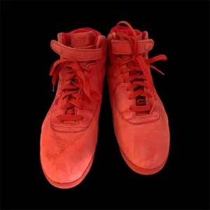 Scarpe Reebok donna 10 freestyle hi top sneakers stringate comode pelle rossa - Foto 1 di 5