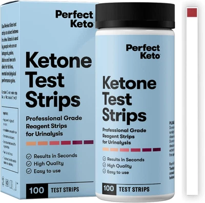 Perfect Keto Ketone Test Strips Kit for Testing Ketones on Low Carb Ketogenic Di - Image 1 of 4