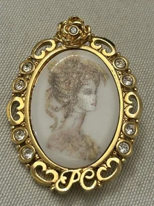 Avon President's Club viktorianische Dame Strass Brosche - Bild 1 von 2