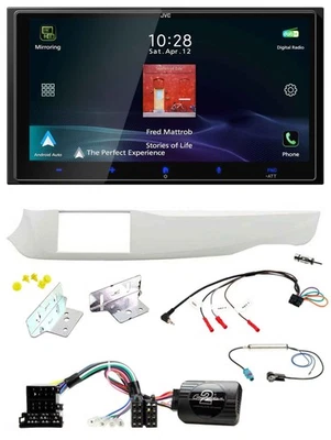 JVC USB Bluetooth 2DIN DAB Lenkrad Autoradio für Alfa Giulietta 10-14 940 weiss - Bild 1 von 4