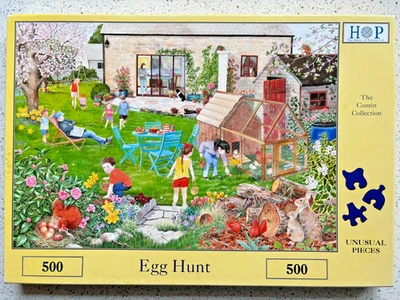 House of Puzzles 500-pc Jigsaw Puzzle - "Egg Hunt" by Tracy Hall - Image 1 of 4