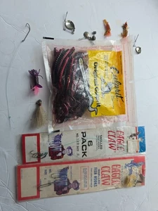 Lot Vintage Angeln Jigs Spinner Snell Bait Tackle Rare Rubber Worms Tinsle - Bild 1 von 10