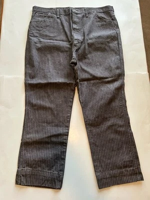Vintage Wrangler Pin Stripe Brown Regular Fit Jeans Men’s 42x28 (hemmed) USA - Image 1 of 4