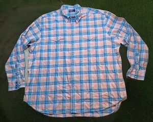 NEU Polo Ralph Lauren Flanellhemd Perlen Druckknopf 4XLT kariert Langarm Knopfleiste - Bild 1 von 12