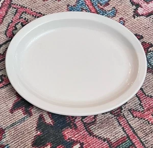 Homer Laughlin China Lead Free Oval Platter 11.5 x 9 In Off White Cottagecore - Picture 1 of 4