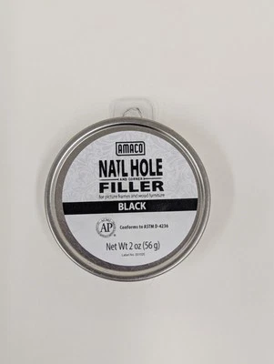 Nail Hole Filler Amaco Black Color 2oz Container NEW - Image 1 of 4