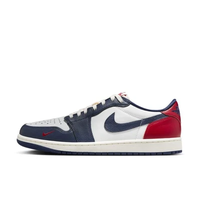 Nike Air Jordan 1 Retro Bajo OG Summit Blanco Gimnasio Rojo Medianoche Azul Marino HQ2993-100 Foto 1 de 4