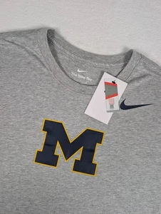 Michigan Wolverines The Nike Tee Mens XL Heather Gray Tri Blend Short Sleeve NWT - Picture 1 of 10