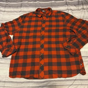 Camisa abotonada The North Face para hombre XXL roja franela a cuadros exterior informal algodón - Imagen 1 de 7
