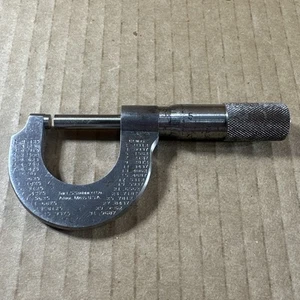 Vintage L. S. Starrett 0 - 1" Inch Outside Micrometer Tool No. 209-C Made In USA - Picture 1 of 15