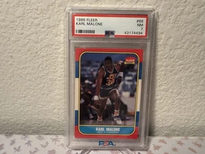 1986-87 Fleer #68 Karl Malone RC PSA 7 - Picture 1 of 2