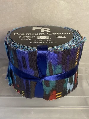 Tecido, rolo de design, 100% algodão. 2,5”x42”. Várias cores. Novo - Imagem 1 de 4