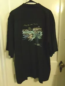 2XL Mens - Pebble Beach Golf Course Collection - 18th Hole - Black Silk Shirt - Picture 1 of 8