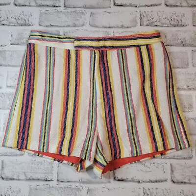 Шорты Judith March в полоску с высокой талией красные синие желтые черные кремовые размер средний - Изображение 1 из 4