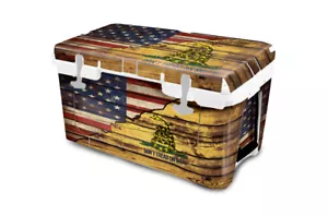 Vinyl Cooler Wrap fits RTIC 52qt Ultralight | Decal Skin FULL - Gadsden - Picture 1 of 9