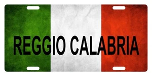 Italy Flag Car Aluminum License Plate Italian Emblem Reggio Calabria - Bild 1 von 1