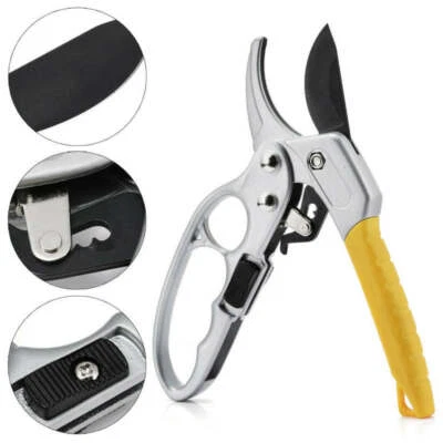 Garden Pruning Shears & Snips Hand Pruner Ratchet Scissors Branch Cutter Trimmer - Image 1 of 4