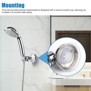 Adjustable Shower Head Holder Bathroom Suction Cup Handheld Shower Head Bracket - Picture 1 of 9