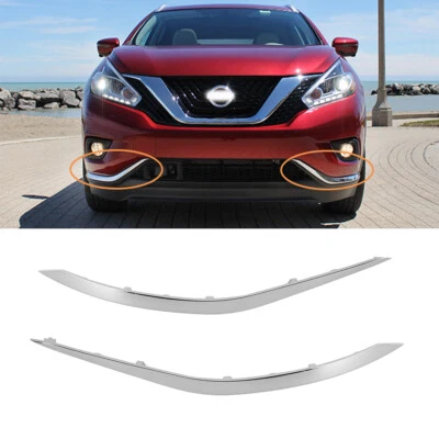 Bumper Trim Set For 2015-2018 Nissan Murano Front Left and Right Lower Chrome - Image 1 of 4