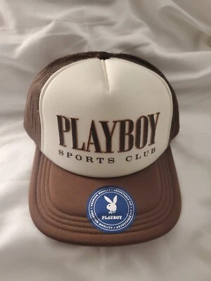 PLAYBOY ESPUMA DE TRIGO CAMIONERO SNAPBACK HOMBRE UNISEX ADULTO SOMBRERO MARRÓN CREMA NUEVO Foto 1 de 4