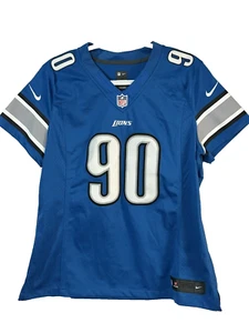 NIKE * DETROIT LIONS * Women's XL * Ndamukong SUH Blue V Neck Football Jersey - Picture 1 of 6
