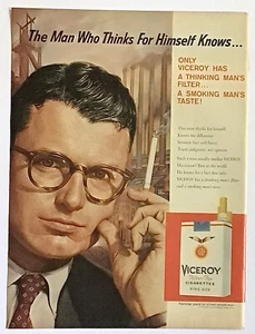 1958 Viceré Sigarette Filtro Punta Fumare Gusto Uomo Stampa Pubblicità Vintage - Foto 1 di 1