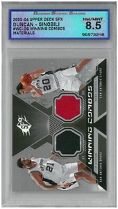 2005-06 Upper Deck SPx TIM DUNCAN - GINOBILI Winning Combos 💎 DSG 8.5 NM/Mint - Picture 1 of 2