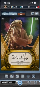 Topps Star Wars Digital Card Trader -Signature - Kit Fisto - Zach Jensen -100cc - Picture 1 of 2