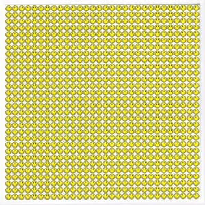 Smiley Face Blotter Art Acid Art Sheet Poster Print - Picture 1 of 2