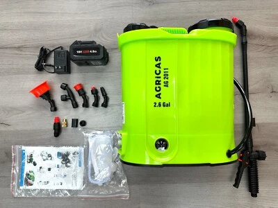 Pulverizador a batería AGRICAS AG2011 2,6 galones, ultra ligero, batería de iones de litio Foto 1 de 4