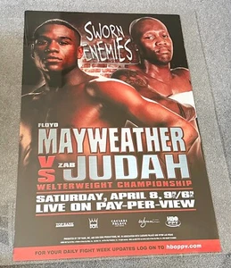 2006 Floyd Mayweather Jr. vs Zab Judah IBF Boxing Poster 27 x 40" Top Rank HBO - Picture 1 of 3