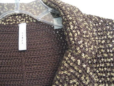 NUEVO Blazer Chic iisli TIFFANY FULLER Lentejuelas Mate TEJIDO DE ALGODÓN 8 Chaqueta MARRÓN Tostado Foto 1 de 3