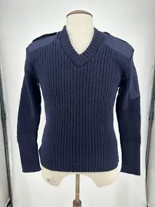 Nato Royal Navy Blue 100% Wool Jumper 38-42inch Security Cadet - Picture 1 of 9