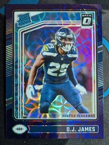 2024 Donruss Optic Purple Scope Prizm Rated Rookie Card RC DJ James - Picture 1 of 2