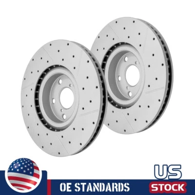 Rotores de freno de disco perforados delanteros para Lexus GS200T GS300 GS350 GS450H GS460 Foto 1 de 4