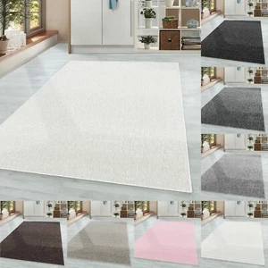 Kurzflor Teppich Flachgewebe meliert glänzend für alle Wohnräume und Zimmer - Afbeelding 1 van 50