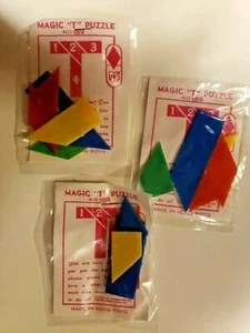 Vintage 3 Magic T Puzzle Gumball Vending Machine Toy New Old Stock SKU 16 - Picture 1 of 3