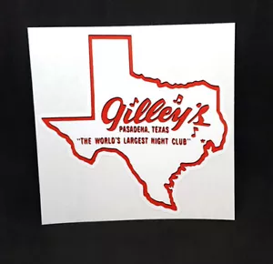 Gilley's Nightclub Sticker, Pasadena Texas, Gilleys Vintage Style Decal - Picture 1 of 3
