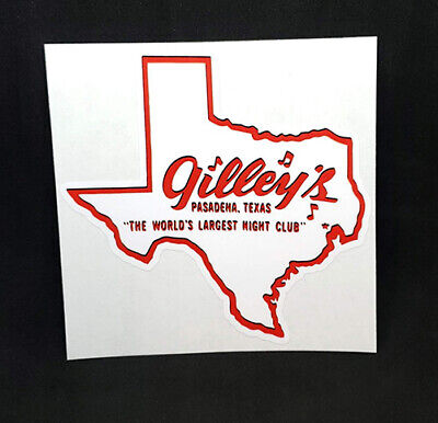 Gilley's Nightclub Sticker, Pasadena Texas, Gilleys Vintage Style Decal  • 5.14€