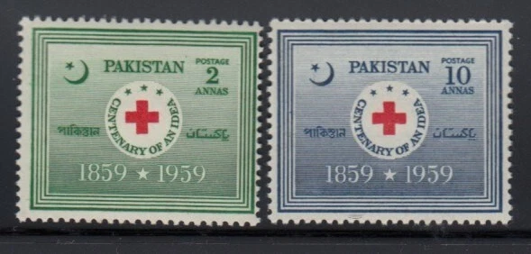 PAKISTÁN Centenario de Cruz Roja MNH Set Foto 1 de 1