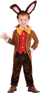 Toddler Hare Costume, Kids Dress up , Rabbit Play Pretend Outfit with Bow Tie an - Picture 1 of 4