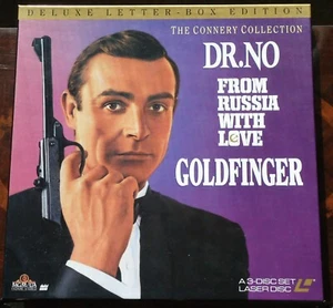 The Connery James Bond Collection Vol 1 Box Set Laser Disk 1992 3 Disks - Foto 1 di 5
